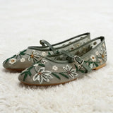 New Mesh Breathable Ballet Flats Women Luxury Designer Embroidered