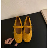Summer Brand Mary Jane Shoes for Women Fashion Rivet Suede Classic