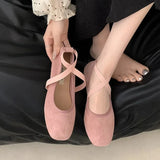 Ladies Ballet Shallow Flat Shoes Women's Retro Mary Jane Shoes Luxury