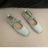 Ladies Ballet Shallow Flat Shoes Women's Retro Mary Jane Shoes Luxury