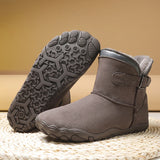 Winter Barefoot Boots Men Ankle Boots Plush Warm Snow Shoes Non Slip