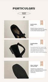 Ladies Ballet Shallow Flat Shoes Women's Retro Mary Jane Shoes Luxury