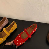 Summer Brand Mary Jane Shoes for Women Fashion Rivet Suede Classic