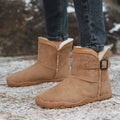 Winter Barefoot Boots Men Ankle Boots Plush Warm Snow Shoes Non Slip