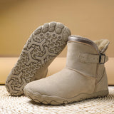 Winter Barefoot Boots Men Ankle Boots Plush Warm Snow Shoes Non Slip