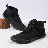 Womens Mens Waterproof Winter Barefoot Shoes Snow Boots Cotton Warm