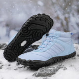 Womens Mens Waterproof Winter Barefoot Shoes Snow Boots Cotton Warm