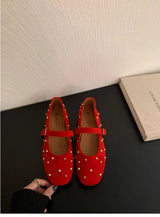 Summer Brand Mary Jane Shoes for Women Fashion Rivet Suede Classic