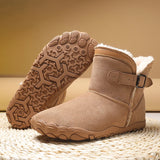 Winter Barefoot Boots Men Ankle Boots Plush Warm Snow Shoes Non Slip