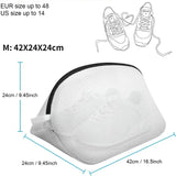 Mesh Laundry Bag Washing Machine Shoes Bag with Zips Travel Shoe