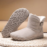 Winter Barefoot Boots Men Ankle Boots Plush Warm Snow Shoes Non Slip