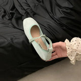 Ladies Ballet Shallow Flat Shoes Women's Retro Mary Jane Shoes Luxury