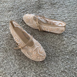2026 Summer Women Mary Jane Shoes Embroidered Flower Brand Breathable